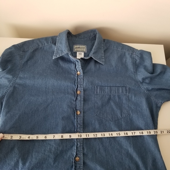 Pendleton Denim Blue Button Down Long Sleeve Shirt Size L - Picture 3 of 11